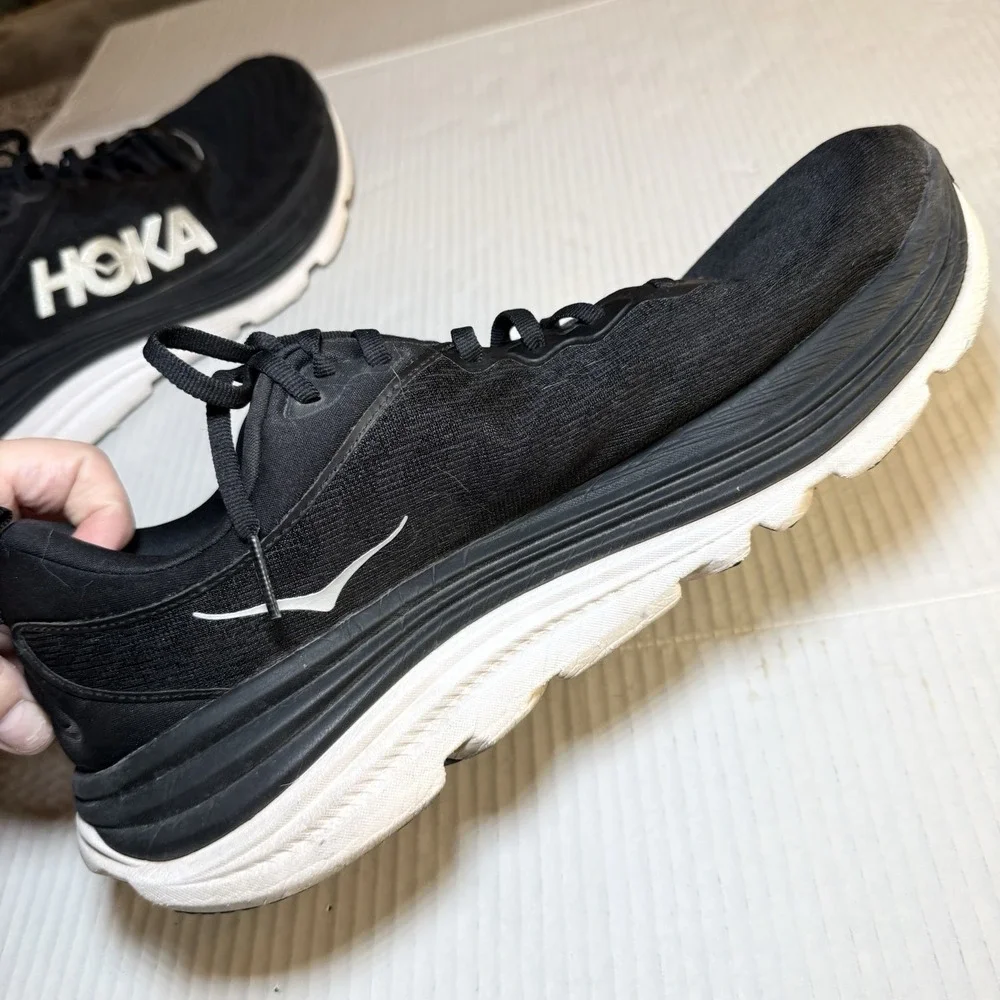 HOKA ONE ONE GAVIOTA 5 Black Running Shoes Sneakers Men's Sz 12.5 EE